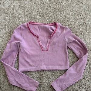 Urban Outfitters Lavender Ribbed Crop Top